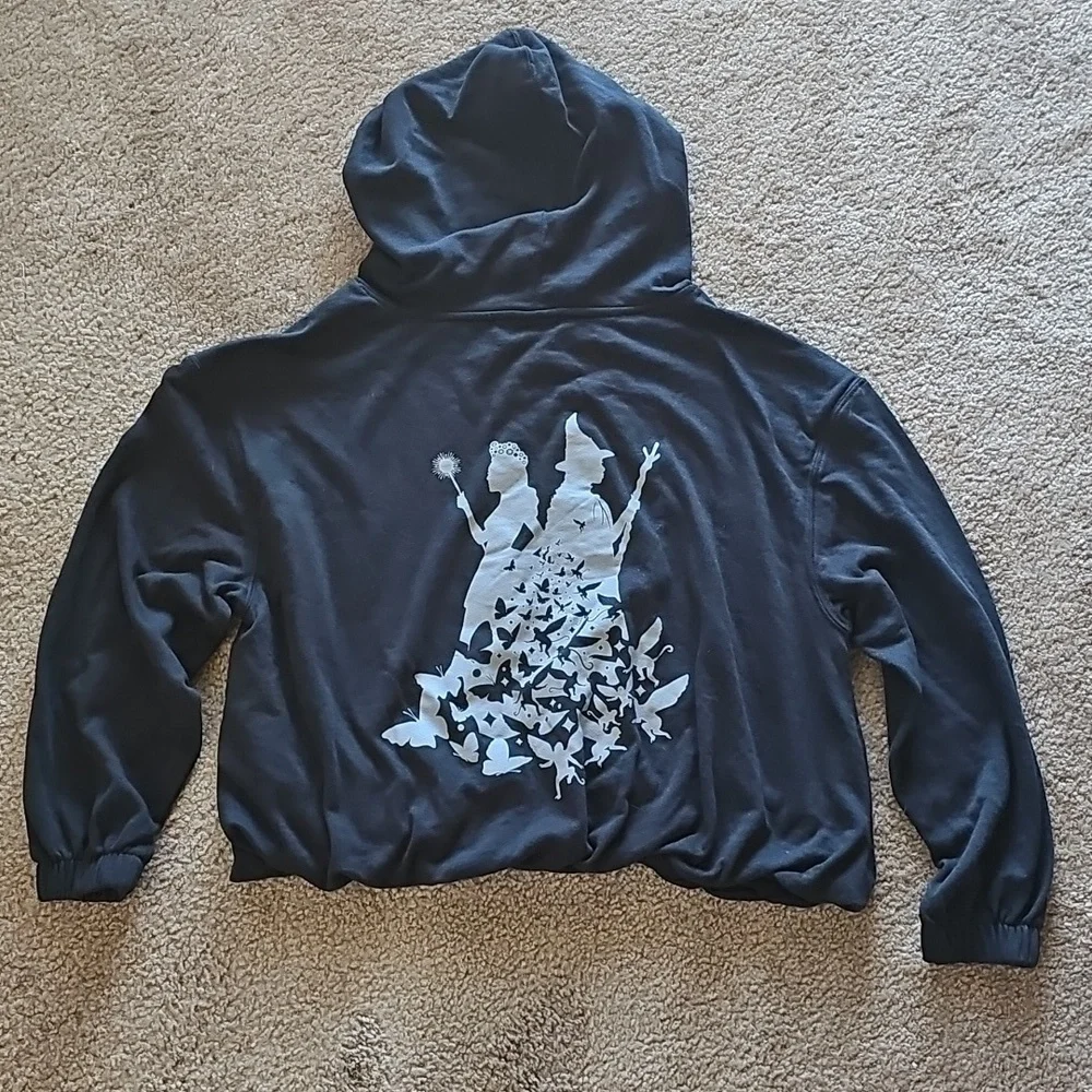 Wicked Graphic Hoodie Sweatshirt Black Size XS